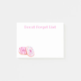 Notas de lista de olvido de donut
