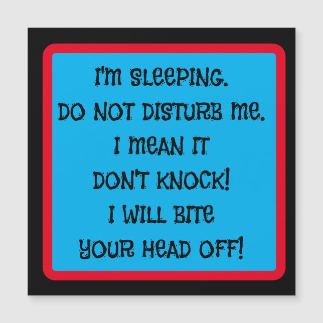 NOTAS DE MAGNET ÚTILES DORMIR DE PUERTA DELANTERA (Anverso)