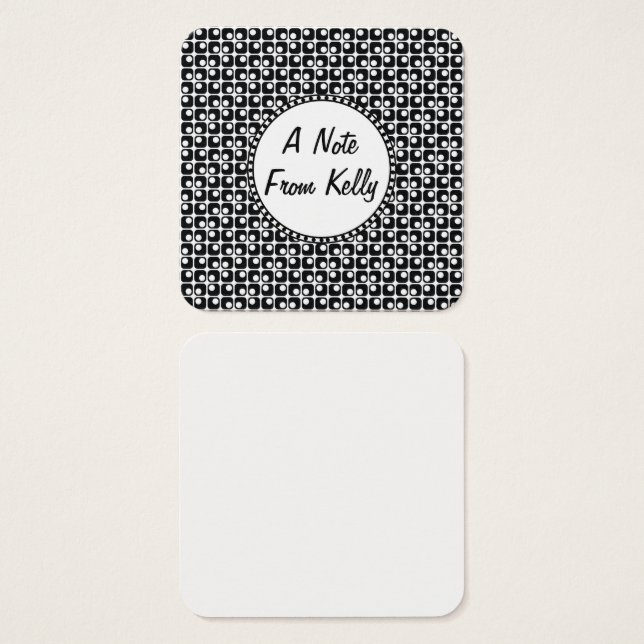 Notas de mensaje diseñadas en blanco y negro 2 (Anverso y reverso)