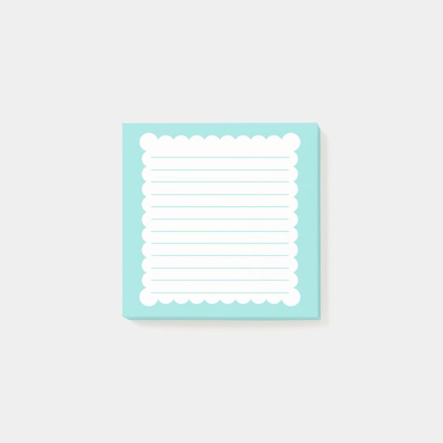 Notas de Mint Blue Post-it® (Anverso)