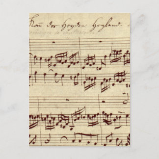 Notas de música antiguas - Hoja de música Bach
