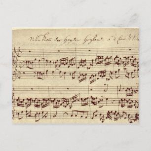 Notas de Música Antiguas - Hoja de Música de Bach