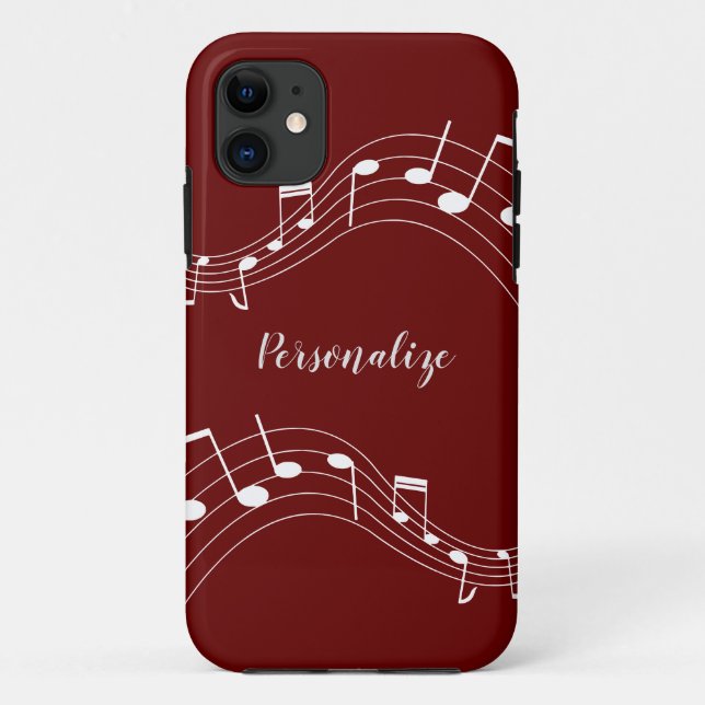 Notas de música de estilo Funda personalizado de G (Reverso)
