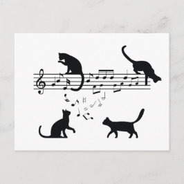 Notas de música de reproducción de gatos