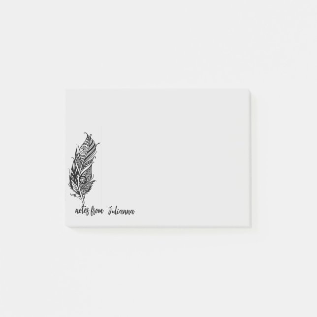 Notas de nombre personalizadas de la pluma de arte (Anverso)