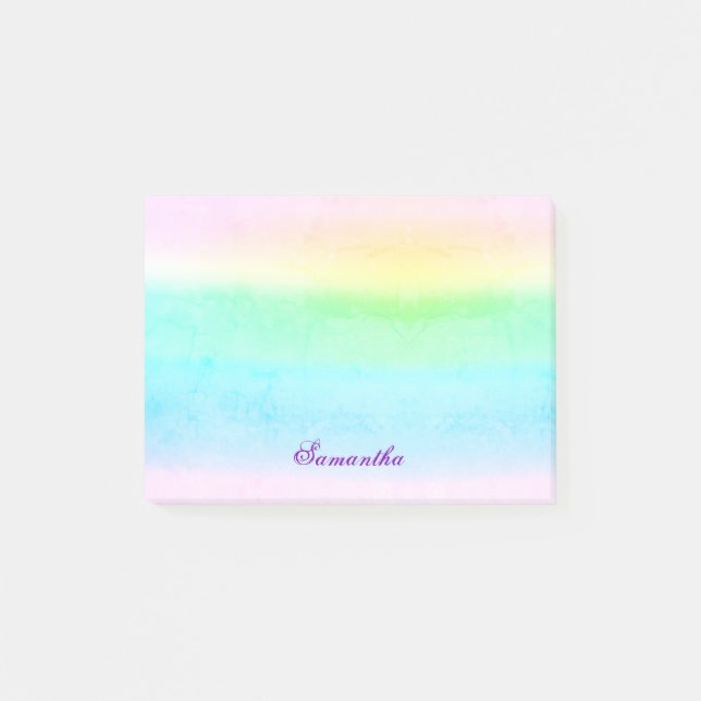 Notas de Ombre Grunge Pastel Green Post-It (Anverso)