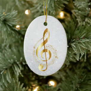 Notas de oro musicales Ornamento cerámico