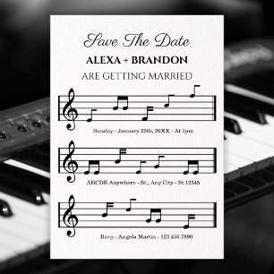 notas de partitura de boda