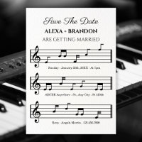 notas de partitura de música Boda