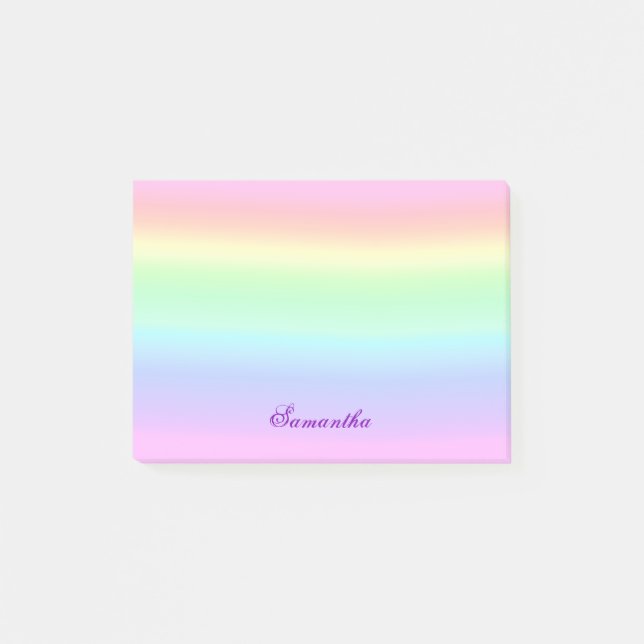 Notas de Pastel Ombre Rainbow Post-it (Anverso)
