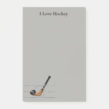 Notas de post-it "10x6"" del hockey" de la