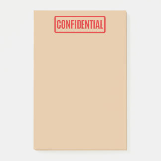 Notas de Post-it confidenciales