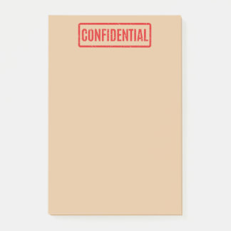 Notas de Post-it confidenciales selladas