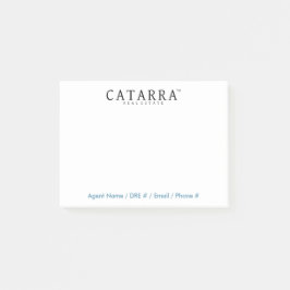 Notas de post-it de Catarra con el contacto Info