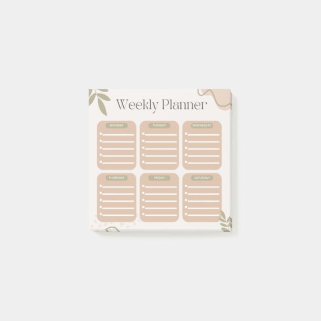 Notas de Post-It de Efficient Weekly Planner (Anverso)