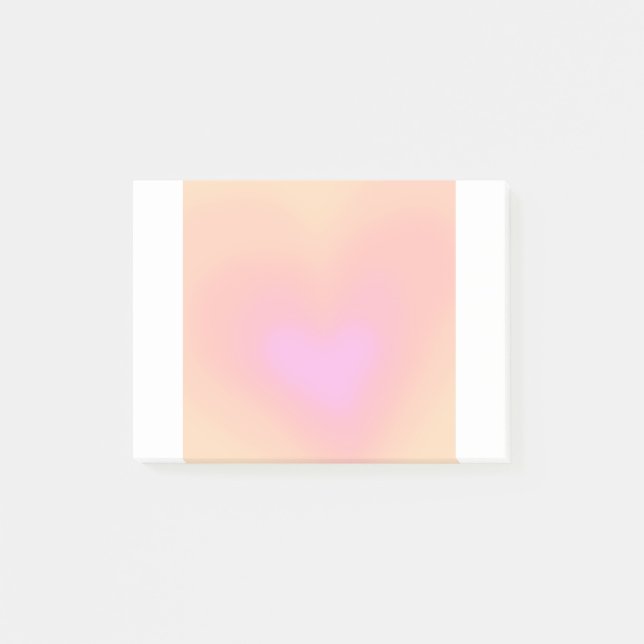 notas de Post-It de gradiente de corazón lindo (Anverso)