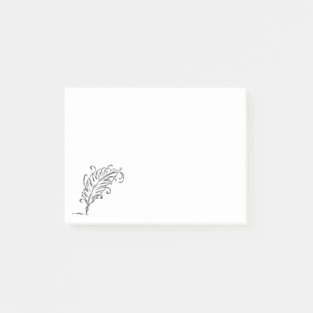 Notas de post-it de la pluma de canilla (Anverso)