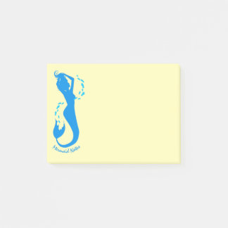 Notas de post-it de la sirena