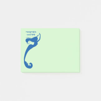 Notas de post-it de la sirena