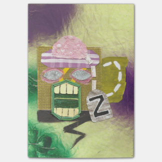 Notas de post-it de la taza del zombi