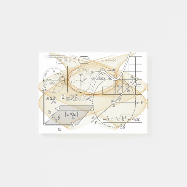 Notas de post-it de las fórmulas de la ciencia de (Anverso)