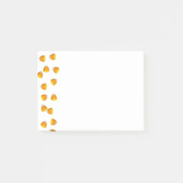 Notas de post-it de las pastillas de caramelo
