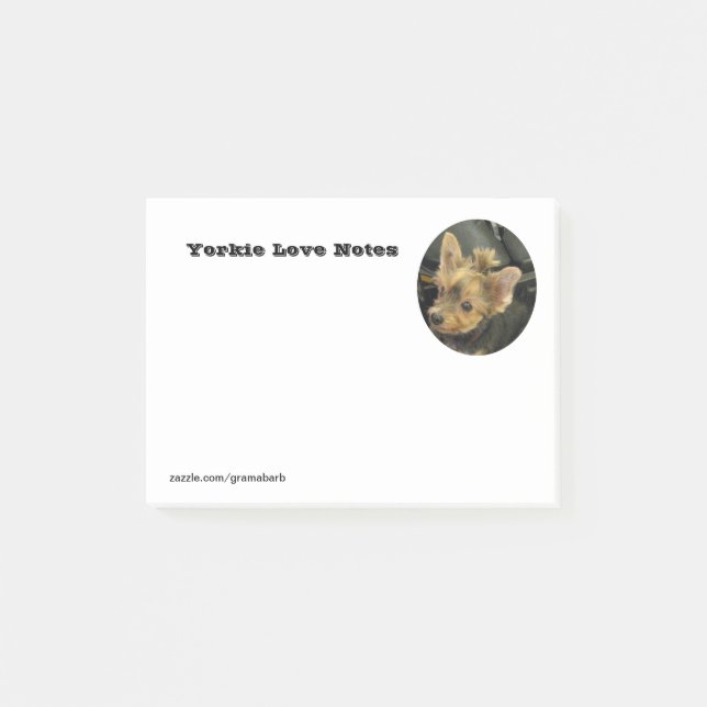 Notas de post-it del amor de Yorkie (Anverso)