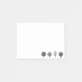 Notas de post-it del árbol