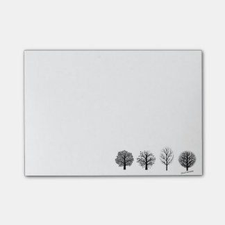 Notas de post-it del árbol