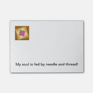 Notas de post-it del bloque del edredón