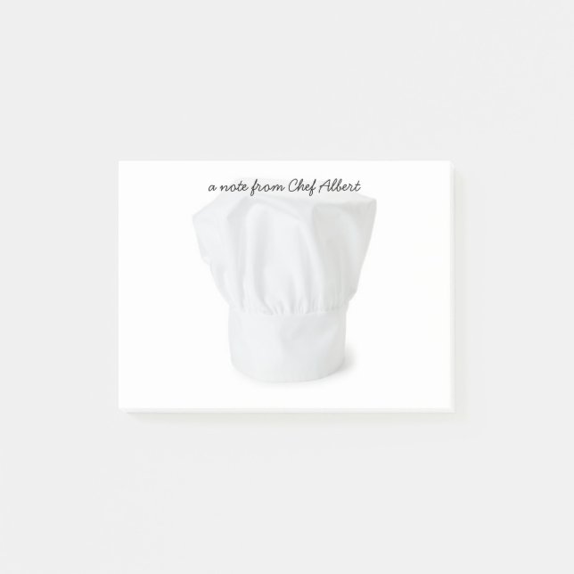 Notas de post-it del gorra del cocinero (Anverso)