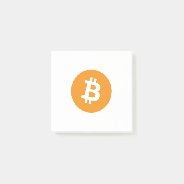 Notas de post-it del logotipo el | de Bitcoin BTC (Anverso)