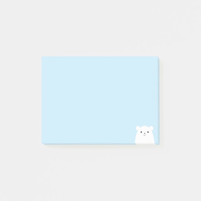 Notas de post-it del oso polar del Peekaboo (Anverso)