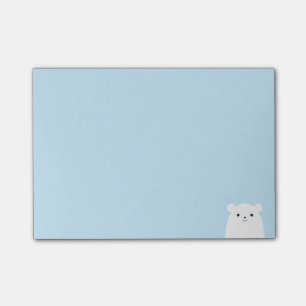 Notas de post-it del oso polar del Peekaboo