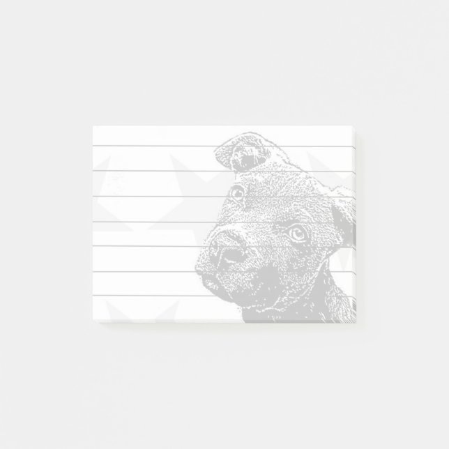 Notas de post-it del perrito de Pitbull (Anverso)