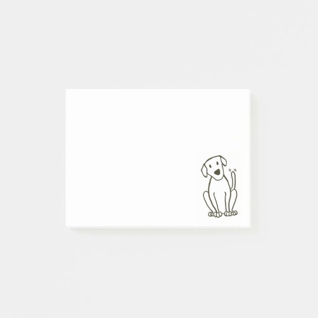 Notas de post-it del perro de Labrador (Anverso)