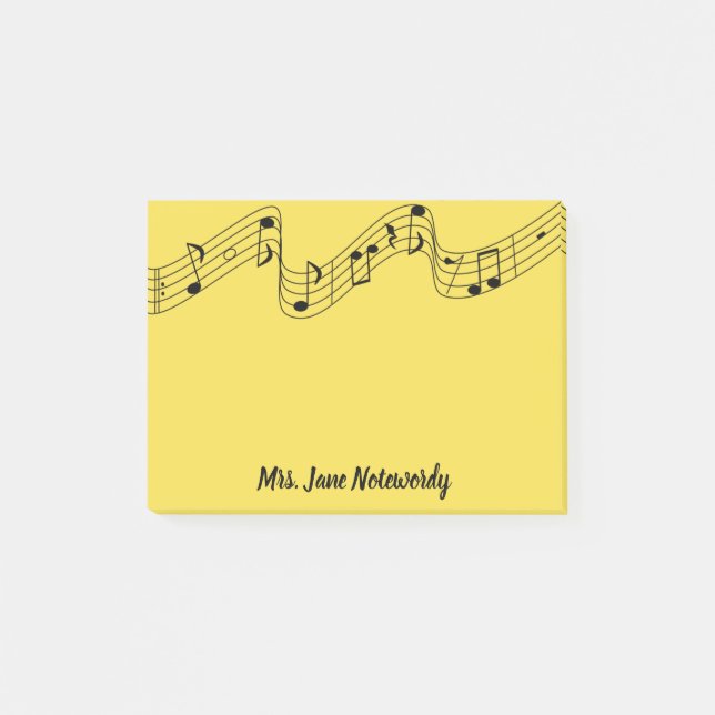 Notas de post-it del tema de la música (Anverso)