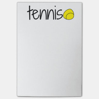 Notas de post-it del tenis