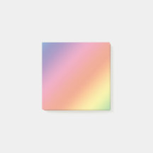 Notas de post-it en colores pastel del arco iris