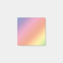 Notas de post-it en colores pastel del arco iris