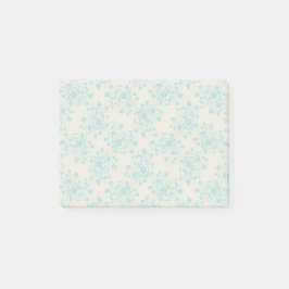 Notas de post-it florales azules