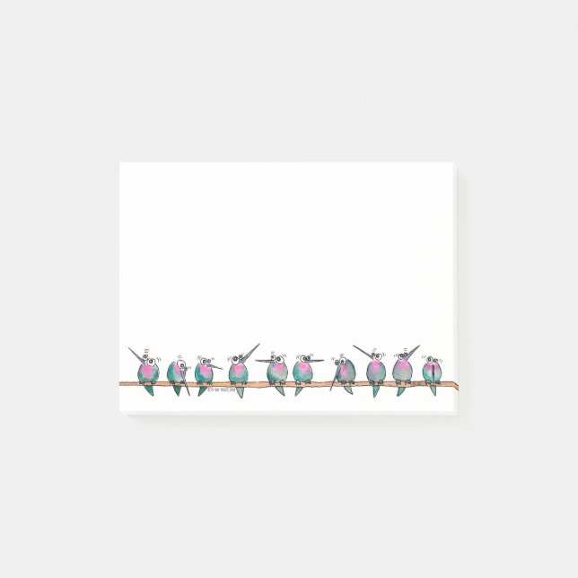 Notas de post-it paranoicas de los colibríes (Anverso)