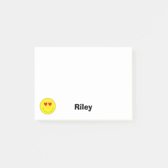 Notas de post-it personalizadas de la emoji (Anverso)