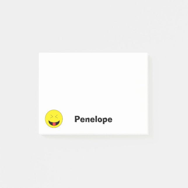 Notas de post-it personalizadas de la emoji (Anverso)