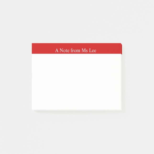 Notas de post-it rojas de encargo del fondo (Anverso)