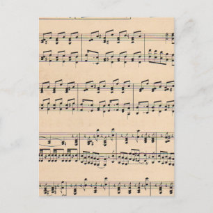 Notas de puntuación de la música de hojas antiguas