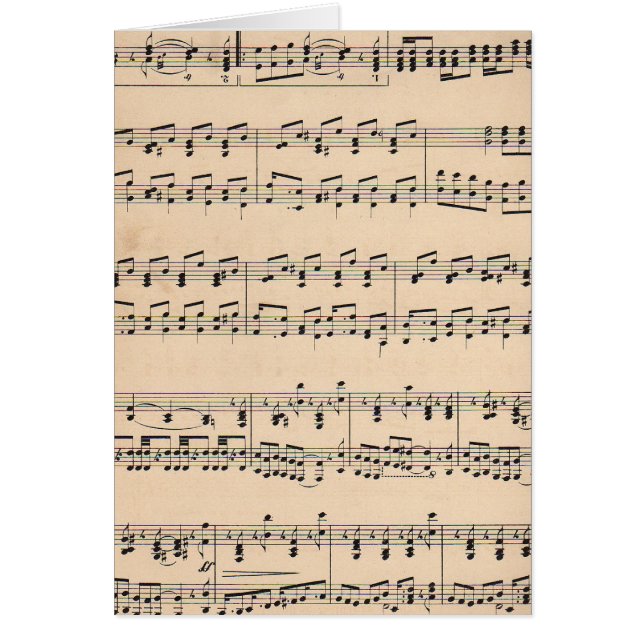 Notas de puntuación de la música de hojas antiguas (Frente)