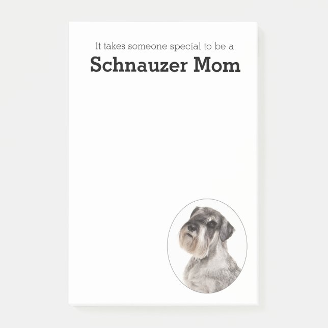 Notas de Schnauzer Mom Post (Anverso)