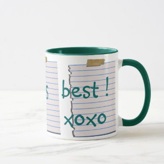 Notas del amor para la taza de la papá