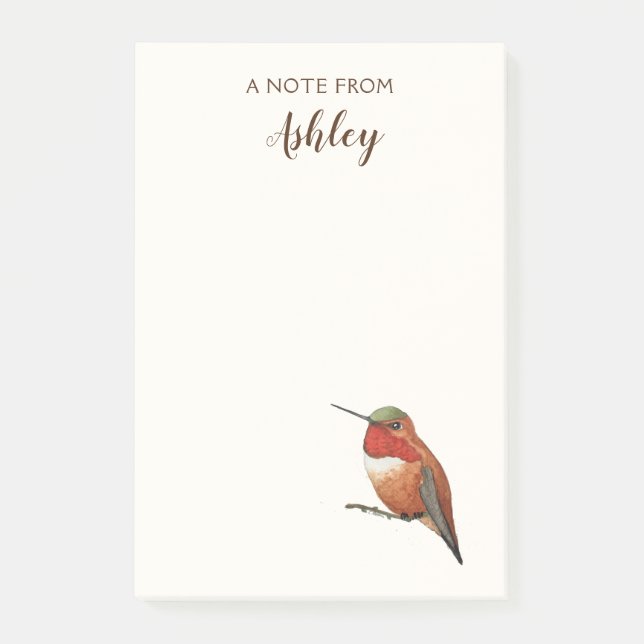 Notas del colibrí del personalizado Allen (Anverso)